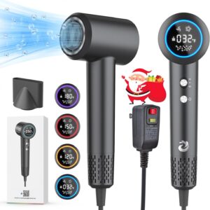 KARFUN Phon Capelli Professionale, 1500W Asciugacapelli Ionico Professionale, 400 Milioni di Ioni Negativi, 110000 RPM Asciugatura Rapida, Regolazione Intelligente Temperatura, Basso Rumore