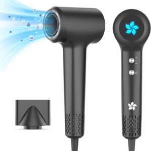 Hair Dryer, Ion Hair Dryer, 400 Million Plasma Hair Dryer, 110,000 rpm, Brushless Motor, Quick Drying Hair Dryer, 57 dB Low Noise Hair Dryer, Intelligent Thermostat Hair Dryer for Travel, Home