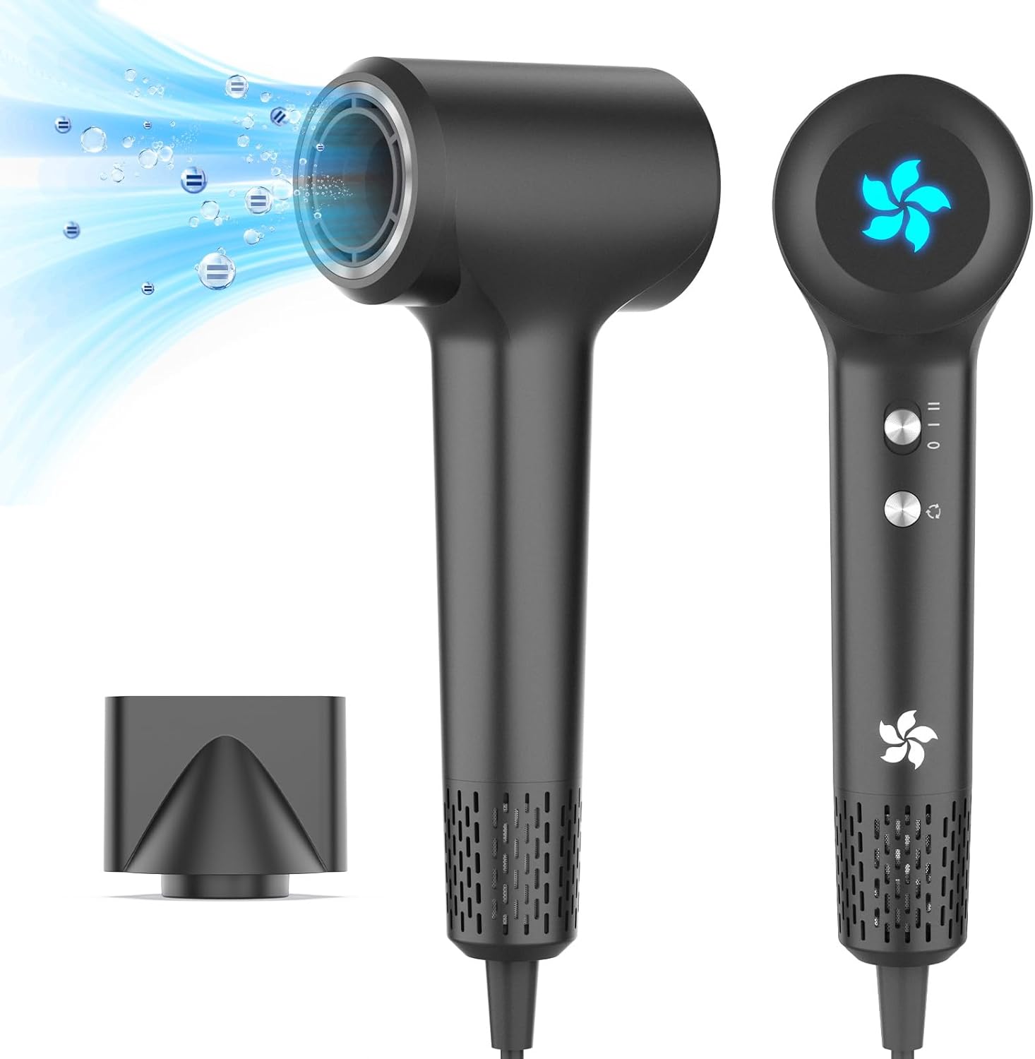 1 Hair Dryer, Ion Hair Dryer, 400 Million Plasma Hair Dryer, 110,000 rpm, Brushless Motor, Quick Drying Hair Dryer, 57 dB Low Noise Hair Dryer, Intelligent Thermostat Hair Dryer for Travel, Home - 图片 1