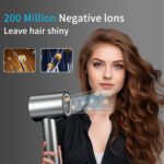 Hair Dryer with Diffuser Ion Hair Dryer 1500W HD Display Temperature Touchscreen Hair Dryer Ion Hair Dryer 4 Temperature Levels and 3 Speed Levels - 图片 4