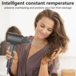 KARFUN Hair Dryer, 110000 RPM High-Speed Brushless Motor Fast Drying Blow Dryer, 57dB Low Noise Hair Dryer for Home or Travel, 3 Temps & 2 Speeds (Gray) - 图片 3