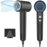 MMK Asciugacapelli Ionico, Phon Capelli Professionale, Phon da 200 Milioni di Ioni Negativi, Asciugatura Rapida 110000 giri/min ad Alta Velocità per Asciugatura Rapida, 57dB Rumore Basso per Viaggi