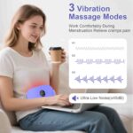 Heat Pad Period Pain Relief, Rechargeable Period Heat Pad, Portable Menstrual Heating Pad, Cordless Electric Heat Belt, 3 Heating and Vibration Massage Modes, Gifts for Women Girls Her - Image 4