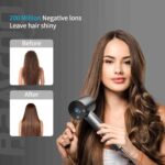 Hair Dryer with Diffuser Ion Hair Dryer 1500W HD Display Temperature Touchscreen Hair Dryer Ion Hair Dryer 4 Temperature Levels and 3 Speed Levels - Image 2